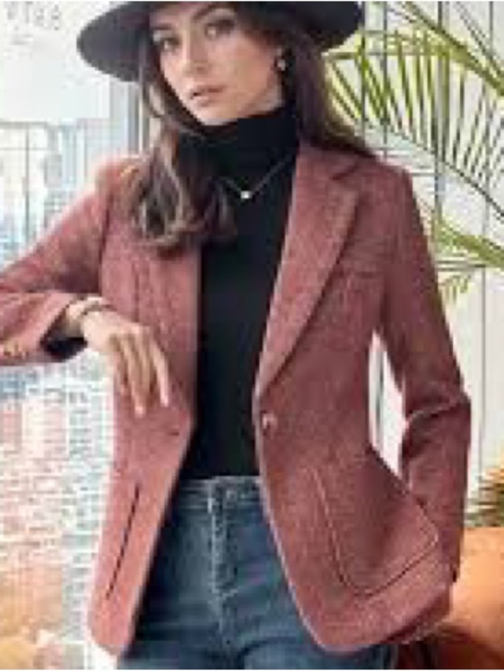 Vintage Oleg Cassini Wool Brown Blazer Small